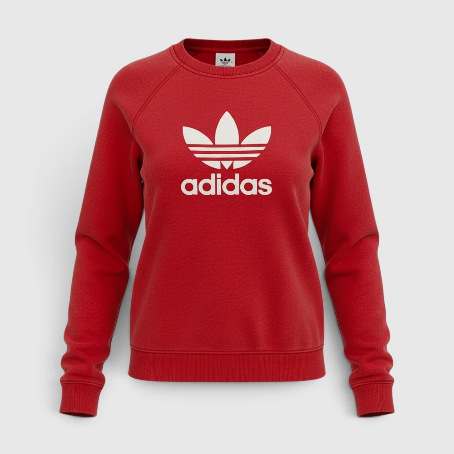 Adidas Originals Γυναικείο Φούτερ Trefoil Κόκκινο / Pre Owned